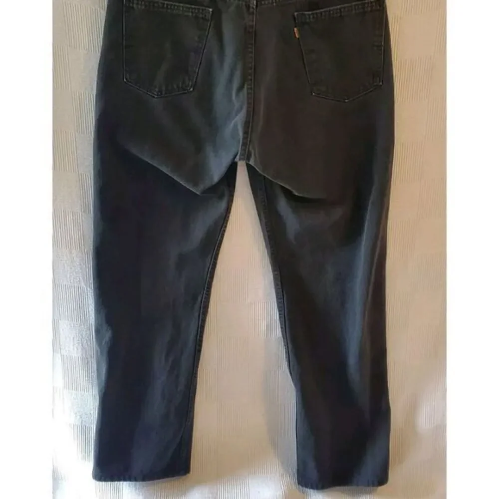 Vintage Levis Jeans Mens 40x32 Black Regular Straight Orange Tab 90s Made In USA